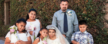 mendoza family picture during the wedding