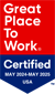 Great Place To Work Certified May 2024 - May 2025